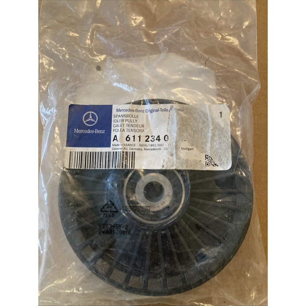 Genuine OEM Mercedes Benz Drive Belt Idler Pulley NEW A 6112340 Sealed New